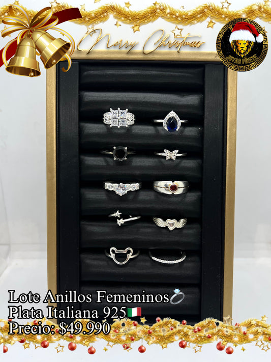 Lotes Navideños🎅🏻🎁 Anillos Femeninos 925☑️