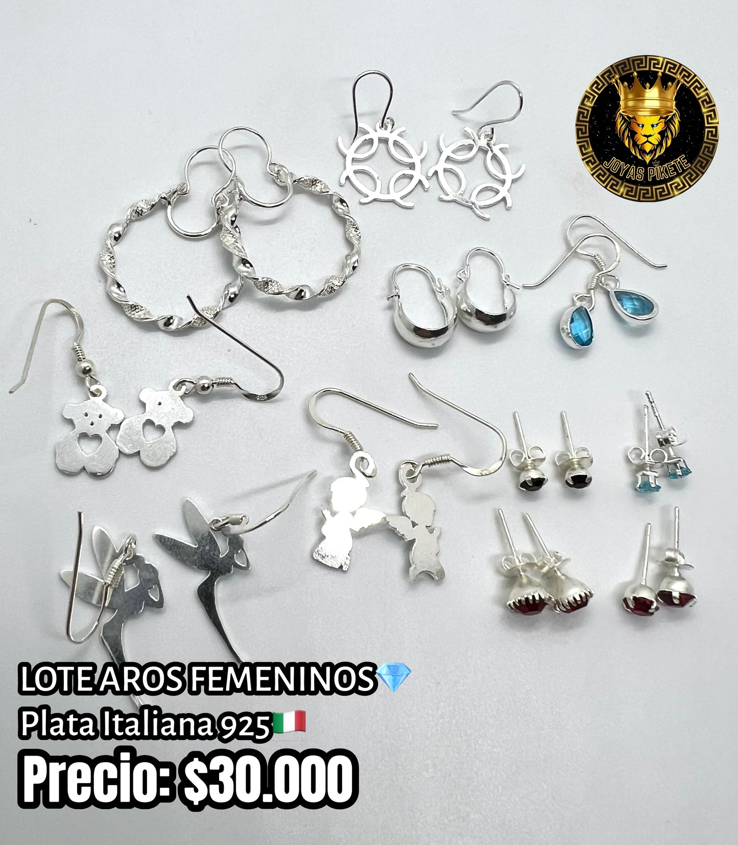 Lote Aros Femeninos 925