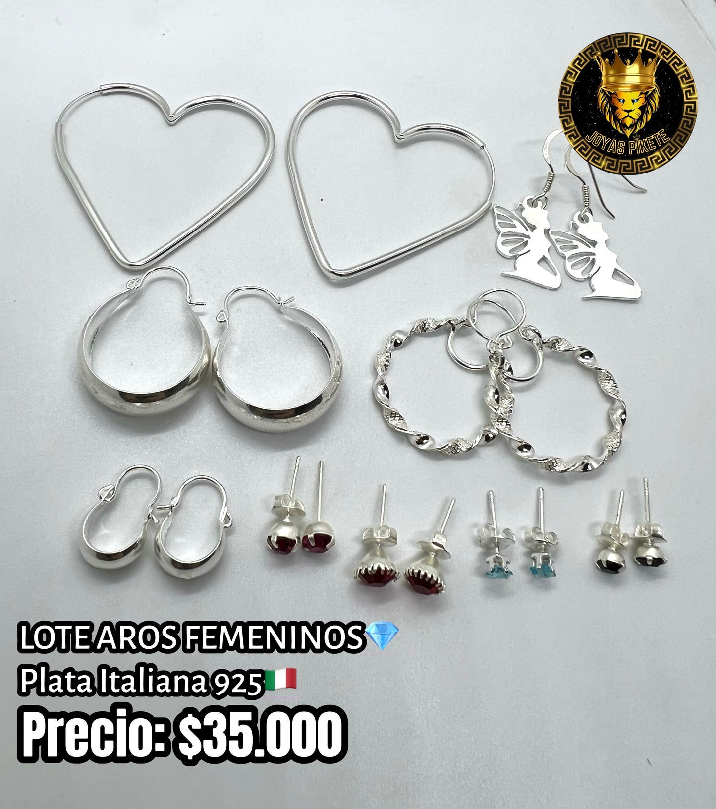 Lote Aros Femeninos 925