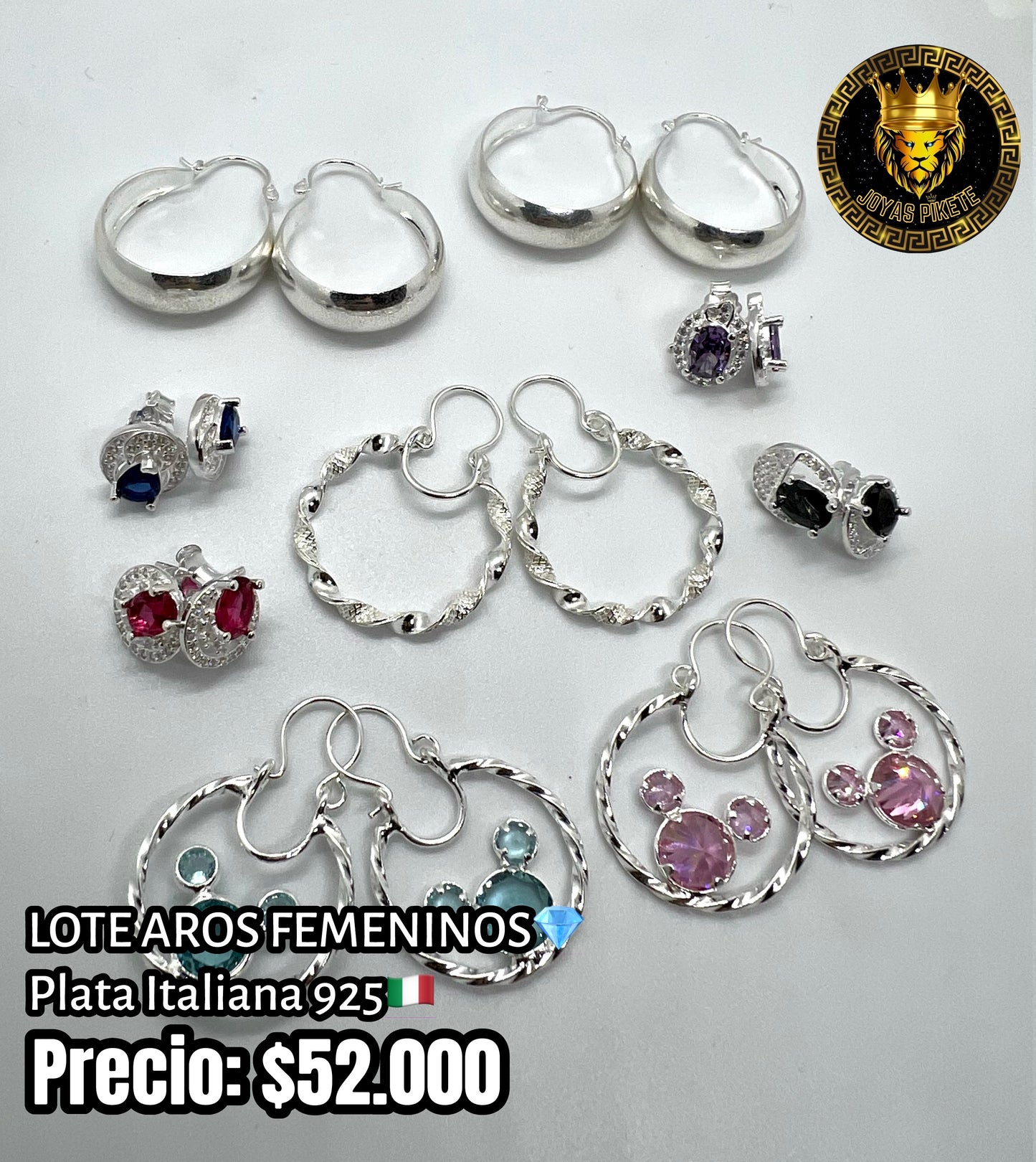 Lote Aros Femeninos 925